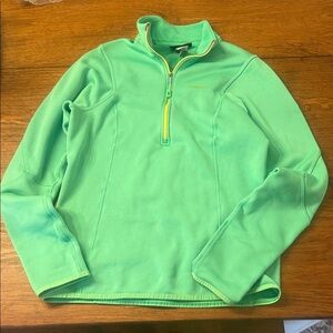 Patagonia Mint Green Fleece with Yellow Zip